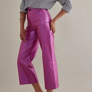 Anthropologie Maeve Colette Pants in  Metallic Pink